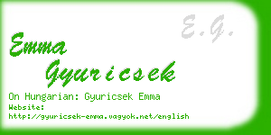 emma gyuricsek business card